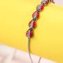 ANISLAJW Gold Plated Ladybug Bracelets for Women, Rainbow Ladybug Jewelry Gifts Bolo Fashion Cute Charm Dainty Friendship Adjustable Link Cubic Zirconia Tennis Bracelets for Women