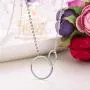 EVER FAITH Double Circles Necklace Sterling Silver Infinity Interlocking Friendship Sister Mother Daughter Necklace