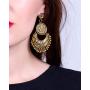 Amvie Antique Bohemian Earrings for Women Ethnic Brocade Mexico Gypsy Engraved Lotus Hook Dangle Earrings for Girls