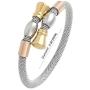 Cuff Bangle Bracelet for Women adjustable stainless steel twisted line cuff bracelet elegant holiday gift