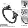 Celtic Knot Bar Necklace Gift Jewelry 925 Sterling Silver/Gold Plated/Black Tone Adjustable Arrow Ring Geometric Triangle Ring Modern Fashion Jewelry Gift for Women Girls