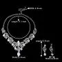 BriLove Womens Bohemian Boho Bridal Crystal Flower Teardrop Enamel Statement Necklace Dangle Earrings Set BriLove Womens Bohemian Boho Bridal Crystal Flower Teardrop Enamel Statement Necklace Dangle Earrings Set