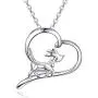 CELESTIA Sterling Silver Animal Necklace for Women, Cat/Dog/Deer/Squirrel/Feather Pendant Necklace for Girls - 18 Chain CELESTIA Sterling Silver Animal Necklace for Women, Cat/Dog/Deer/Squirrel/Feather Pendant Necklace for Girls - 18 Chain