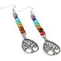 SUNYIK 7 Chakra Stone Dangle Earrings for Women,Assorted Shapes SUNYIK 7 Chakra Stone Dangle Earrings for Women,Assorted Shapes