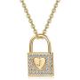 NEULRY Initial Lock Necklace,14K Gold A to Z Letter Padlock Pendant Necklace,Engraved Alphabet Symbol Custom Letter Choker for Women and Girl Gifts