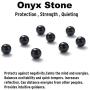WESTMIAJW Black Onyx Beads Beaded Necklace Chain for Men Natural Gemstones Healing Crystals Jewelry 50/55/60/65/70cm