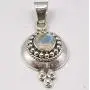 SilverStarJewel 925 Solid Silver Rainbow Moonstone Necklace Pendant 1.4'' New Jewelry SilverStarJewel 925 Solid Silver Rainbow Moonstone Necklace Pendant 1.4'' New Jewelry