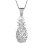 Sterling Silver Small Pineapple Pendant Necklace, 16+2'' Extender Sterling Silver Small Pineapple Pendant Necklace, 16+2'' Extender