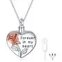YFN Sterling Silver Rose Flower Urn Necklace for Ashes Cremation Jewelry for Ashes of Loved Ones Keepsake (Rose Urn Necklace) YFN Sterling Silver Rose Flower Urn Necklace for Ashes Cremation Jewelry for Ashes of Loved Ones Keepsake (Rose Urn Necklace)