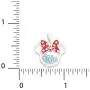 Disney Birthstone Women and Girls Jewelry Minnie Mouse Silver Plated Shaker Pendant Necklace, 18+2'' Extender Disney Birthstone Women and Girls Jewelry Minnie Mouse Silver Plated Shaker Pendant Necklace, 18+2'' Extender