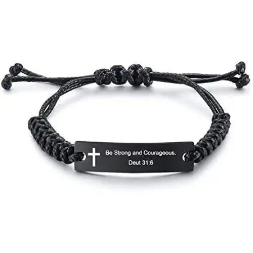 XUANPAI Adjustable Braided Woven Bracelet Bible Verse Quote Scripture Christian Religious Inspiring Jewelry,Adjustable XUANPAI Adjustable Braided Woven Bracelet Bible Verse Quote Scripture Christian Religious Inspiring Jewelry,Adjustable