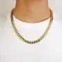 URBAN JEWELRY Polished Stainless Steel Mens Curb Chain Necklace in Variety of Sizes and Colors