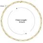 BOUTIQUELOVIN Paperclip Chain Necklace, 14K Gold Plated Link Chain Choker for Women