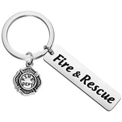 FAADBUK Firefighter Gift Firefighter Fire Courage Honor Keychain Fire & Rescue Jewelry Gift for Fireman Fire Guard