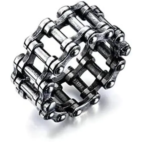Biker Chain Rings, Chain Biker Ring for Men, Locomotive Chain Rings, Intertwine Rings Motorcycle Biker Bicycle Chain Ring, Hip Hop Punk Ring Jewelry Gift for Men Boys Biker Chain Rings, Chain Biker Ring for Men, Locomotive Chain Rings, Intertwine Rings Motorcycle Biker Bicycle Chain Ring, Hip Hop Punk Ring Jewelry Gift for Men Boys
