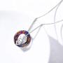 JUSTKIDSTOY Pig Necklace Jewelry 925 Sterling Silver Cute Animal Pendant Necklace with Crystal Gift for Women Girl Birthday