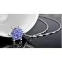 Women Girls Frozen Snowflake Light Blue Crystal Pendant Necklace Winter Snow Ice Women Girls Frozen Snowflake Light Blue Crystal Pendant Necklace Winter Snow Ice