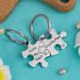Raysunfook I Love You More I Love You Most Valentines Day Puzzle Piece Necklace Jigsaw Keychain 2 Set Pendant Birthday Gift Anniversary for Boyfriend Girlfriend Wife Husband