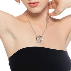 Uloveido Christian Circle Round Ring Necklace Engraved Faith As Small As A Mustard Seed Can Move Mountains Y958