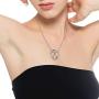 Uloveido Christian Circle Round Ring Necklace Engraved Faith As Small As A Mustard Seed Can Move Mountains Y958