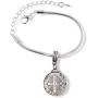 St Benedict Bracelet | Medal San Benito Religious Jewelry Bracelet for Women Silver Plated Chain Charm Gifts Catholic for Women Men