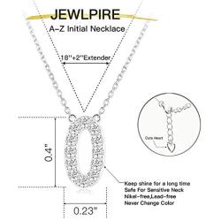 Jewlpire Number Necklace for Women Girls | 925 Sterling Silver Necklace Cubic Zirconia Hypoallergenic Personalized Lucky Number Pendant Necklaces