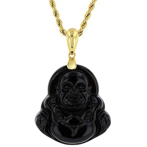 Smiling Laughing Buddha Black Jade Pendant Necklace Rope Chain Genuine Certified Grade A Jadeite Jade Hand Crafted, Jade Neckalce, 14k Gold Filled Buddha necklace, Jade Medallion