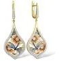 Santuzza Dragonfly Dangle Earrings 14k Yellow Gold Plating 925 Sterling Silver White Cubic Zirconia Enamel Flower Drop Earring Jewelry For Women Santuzza Dragonfly Dangle Earrings 14k Yellow Gold Plating 925 Sterling Silver White Cubic Zirconia Enamel Flower Drop Earring Jewelry For Women
