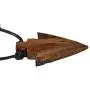 BlueRica Hand Carved Wood Arrowhead Pendant on Adjustable Black Rope Cord Necklace
