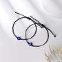 SUNSH 2Pcs Evil Eye Bracelet for Women Teen Girls Boy Couple Kabbalah Adjustable Rope Waterproof Lucky Jewelry with Wish Card Protection Red/Black String Lover Family Mother Daughter Friendship Gifts
