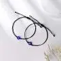 SUNSH 2Pcs Evil Eye Bracelet for Women Teen Girls Boy Couple Kabbalah Adjustable Rope Waterproof Lucky Jewelry with Wish Card Protection Red/Black String Lover Family Mother Daughter Friendship Gifts