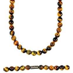 Auras by Osiris Mens Necklaces Healing Crystal Necklace 19/24/30 Inch Beaded Necklace Chains for Men 6/8/10/12/14/16mm Gemstone Necklace Handmade in USA