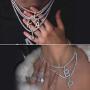 GUCY Tennis Letter Chain Initial Pendant Necklace Silver Personalized Name Chain Necklace for Women Men