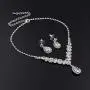 UDORA Crystal Necklace Earrings Bracelet Jewelry Sets for Bridal Bridesmaid Wedding Party UDORA Crystal Necklace Earrings Bracelet Jewelry Sets for Bridal Bridesmaid Wedding Party