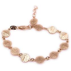 Blessing Religious Bracelet Saint Benedict Gold Metal Charms Protection Jewelry