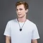 U7 Men Gothic Jewelry Stainless Steel Silver Black Evil Demon Horn Skull Pendant Necklace