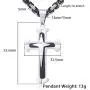 Trendsmax Cross Pendant Necklace Mens Boys Stainless Steel Gold Silver Byzantine Chain 22 24 26 28 30inch