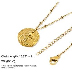 Moronly Zodiac Necklaces for Women 12 Constellation Necklace Stainless Steel Horoscope Astrology Chain Necklace 14K Gold Plated Jewelry Hypoallergenic…