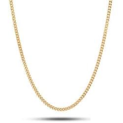 18K Solid Gold 1.8MM, 2.5MM, 3MM, 3.8MM, 4.5MM, 5.5MM, 7MM Cuban Curb Link Chain Necklace- Made In Italy