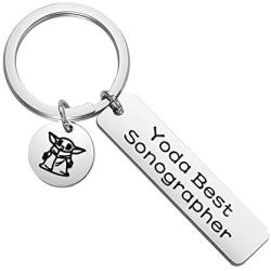 SERIAA Sonographer Gifts Graduation Gifts for Ultrasound Student Yoda Best Sonographer Key Chain Radiologic Technologists Appreciation Gifts