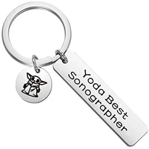 SERIAA Sonographer Gifts Graduation Gifts for Ultrasound Student Yoda Best Sonographer Key Chain Radiologic Technologists Appreciation Gifts