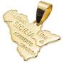 Heavstjer Fashion 18K Gold Plated Alloy Sicily Map Pendant Necklace,20inches Link Chain