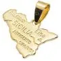 Heavstjer Fashion 18K Gold Plated Alloy Sicily Map Pendant Necklace,20inches Link Chain