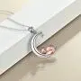 ONEFINITY Fox/Frog Necklace Sterling Silver Origami Moon Fox/Frog Pendant for Women Mom Wife ONEFINITY Fox/Frog Necklace Sterling Silver Origami Moon Fox/Frog Pendant for Women Mom Wife