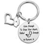 Nurse Keychain Bracelet Nursing Stethoscope Jewelry Nurse Gifts for Nurse RN Cute Enough to Stop Your Heart Skilled Enough to Restart It