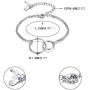 EVER FAITH 925 Sterling Silver Jewelry Gift Two Interlocking Infinity Double Circles Friendship Sister Mother Daughter Bracelet