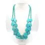 Lii Ji 26.5'' 2 Rows Irregular Shape Blue Simulated Turquoise Howlite Statement Long Necklace Lii Ji 26.5'' 2 Rows Irregular Shape Blue Simulated Turquoise Howlite Statement Long Necklace