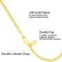 Lifetime Jewelry 2.7mm Open Weave Link Anklet for Women & Girls 24k Real Gold Plated