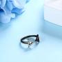 Celtic Knot Bar Necklace Gift Jewelry 925 Sterling Silver/Gold Plated/Black Tone Adjustable Arrow Ring Geometric Triangle Ring Modern Fashion Jewelry Gift for Women Girls