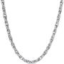 FANCIME White Gold Plated Solid 925 Sterling Silver 3MM Cuban Curb Link Rope Chain Necklace for Men Boys, 20''
